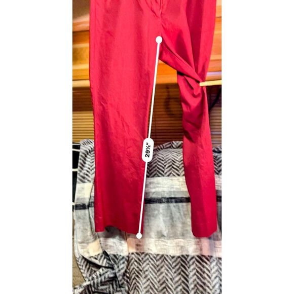 The Limited Drew Fit Red Pants Size 8 Cotton Blend - Picture 7 of 8